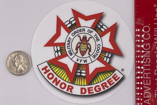 Sticker, Honor Degree four inch round item 4154