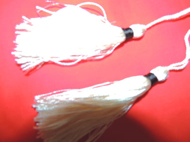 Tassels, White w/Black Knob 506G - Past Grand Line Officers; other Grand Officers revert to former tassels when retiring from office