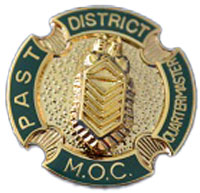 PIN 7505 Past District QM Lapel Pin, Plated