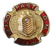PIN 7506D Past Grand QM Pin,10KT w/Diamond