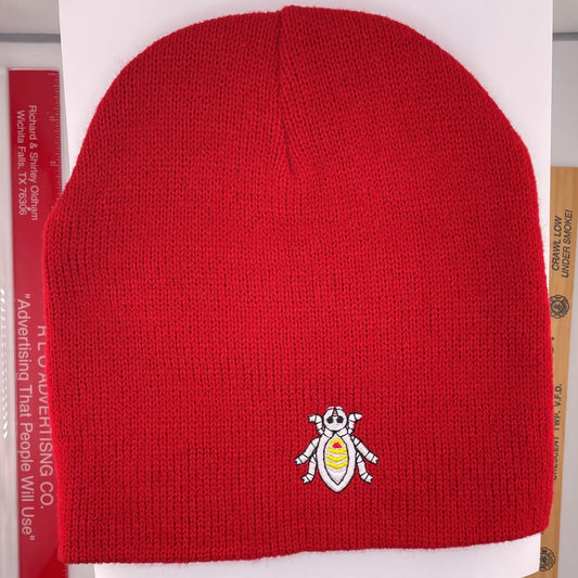 Casual Knit Beanie/Cap with Embroidered Bug item 389