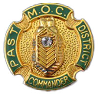 PIN 7023 Past District Cmdr Gold w/Diamond