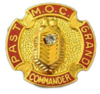 PIN 7017 Past Grand Cmdr Plated w/Diamond