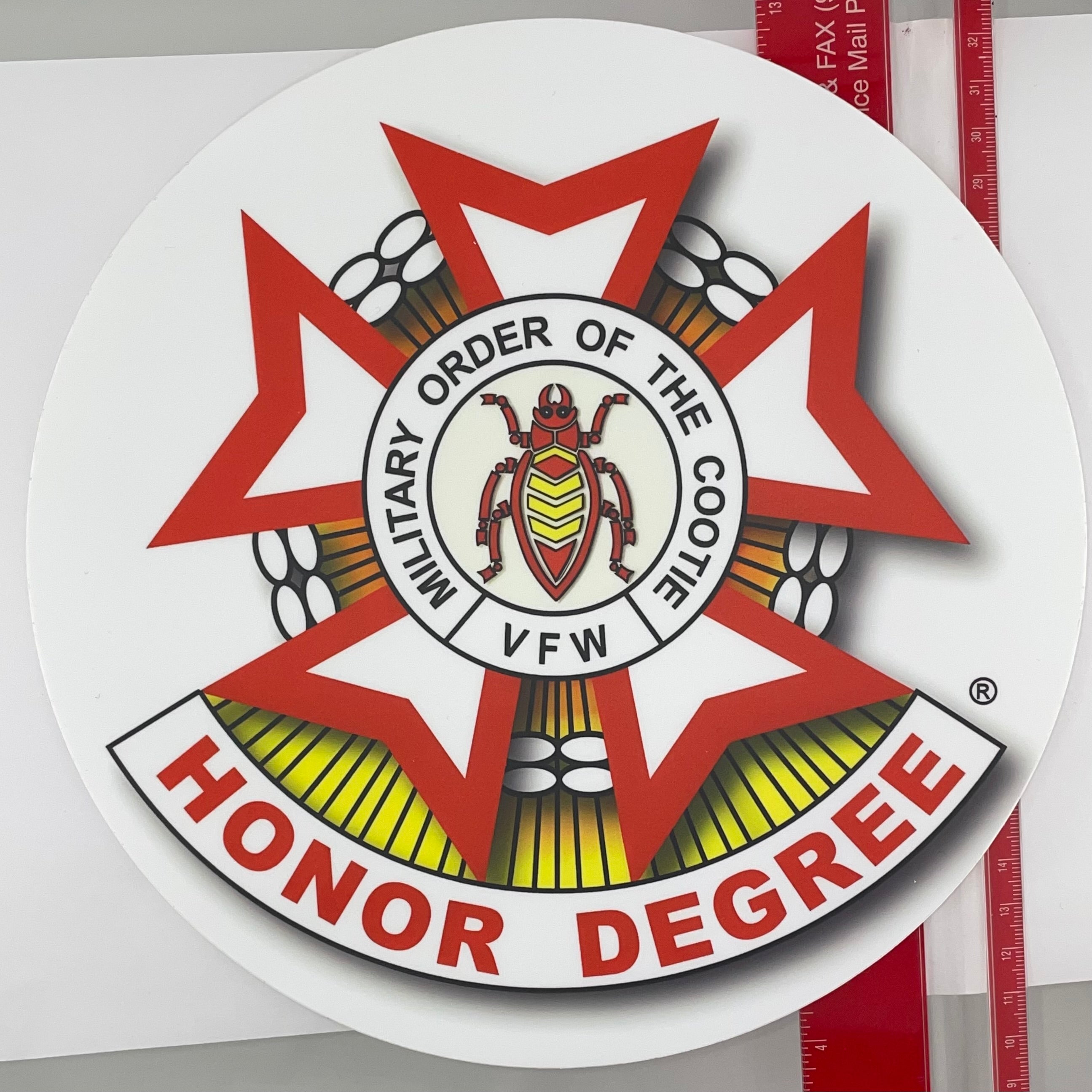 Sticker, Honor Degree nine inch round item 4159 – Supreme HQ's Military ...