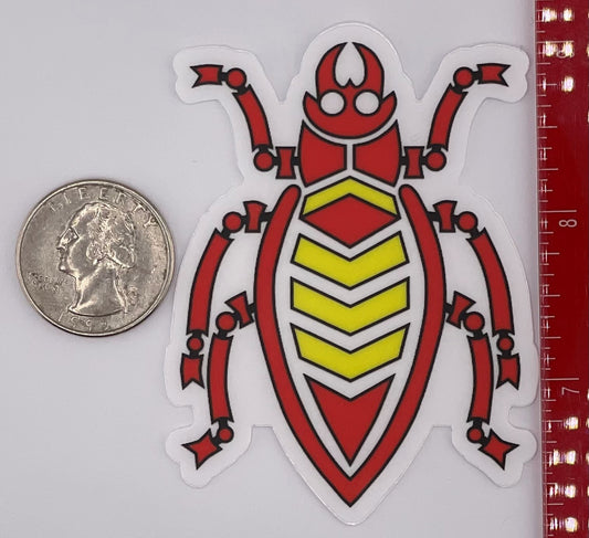 Sticker Cootie Bug Transparent three inch item 4133