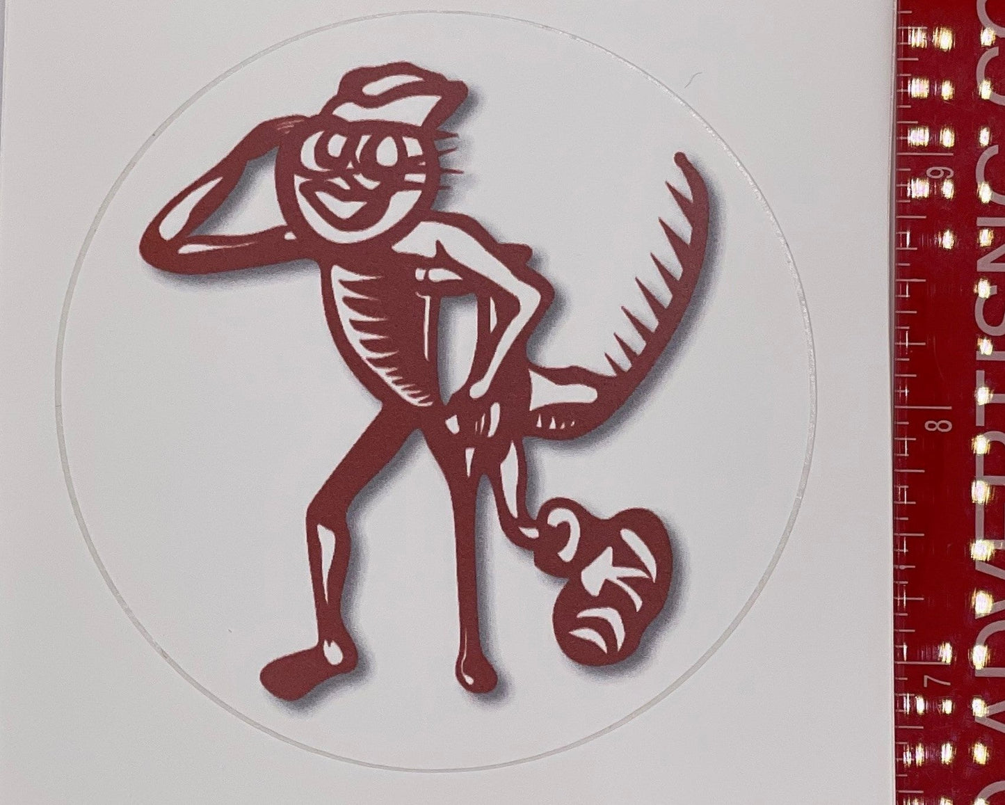 Sticker Cootie on a Crutch item 4422
