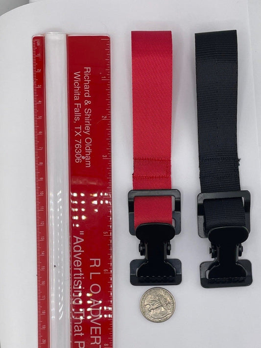 red or black hat clips